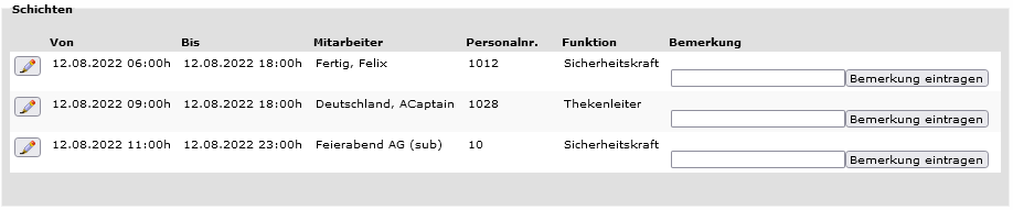 4. Schichtinformationen